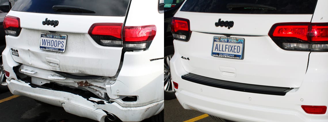 Goldstein Collision Center in Albany NY - Body shop repair gallery photo Jeep rear repair