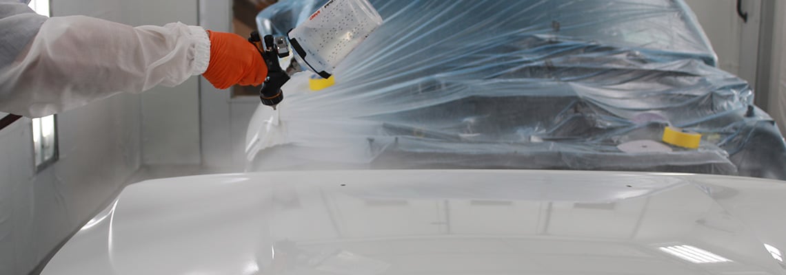 Car being repaired at the Goldstein Collision Center 1